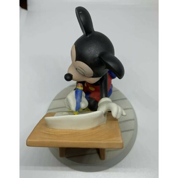 Vintage Mickey Mouse Sketch Artist Disney Figurine Artist drawing Desk - Picture 6 of 10